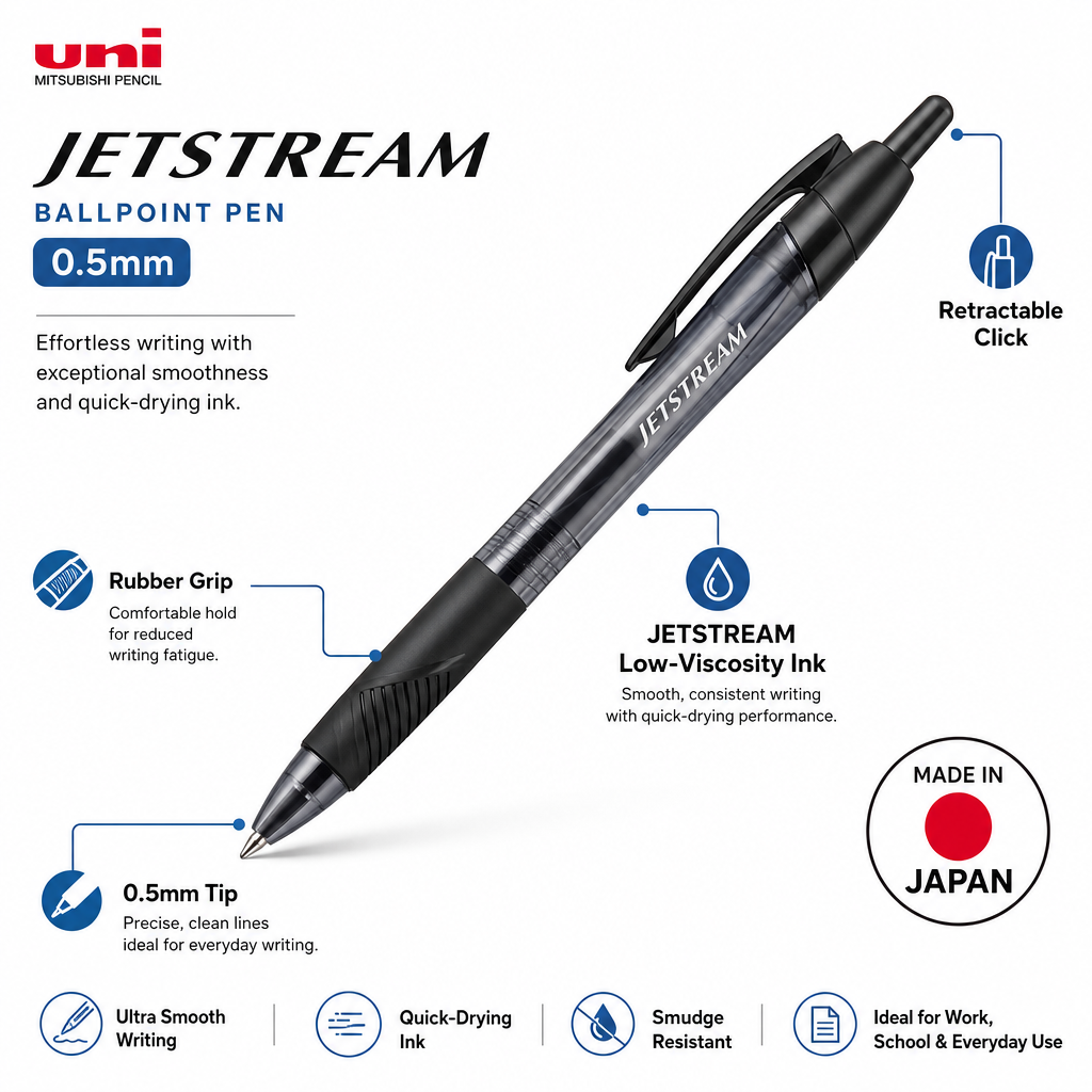 uni JETSTREAM 0.5mm - Features and specifications