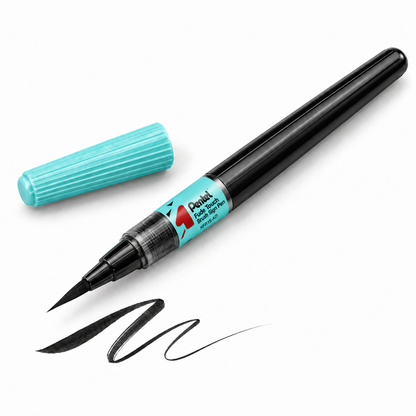 Pentel Fine Brush Pen, Black – XSF15-AD