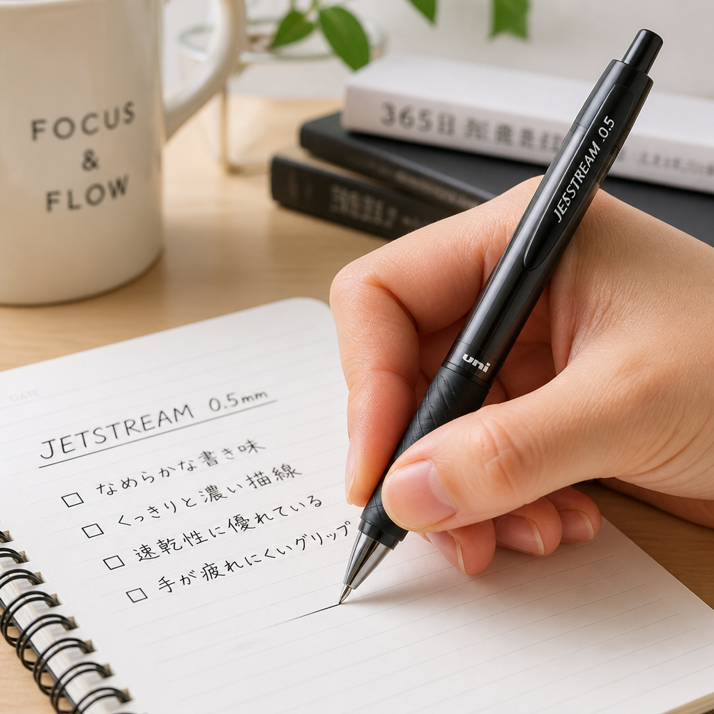 uni JETSTREAM 0.5mm - Writing demonstration